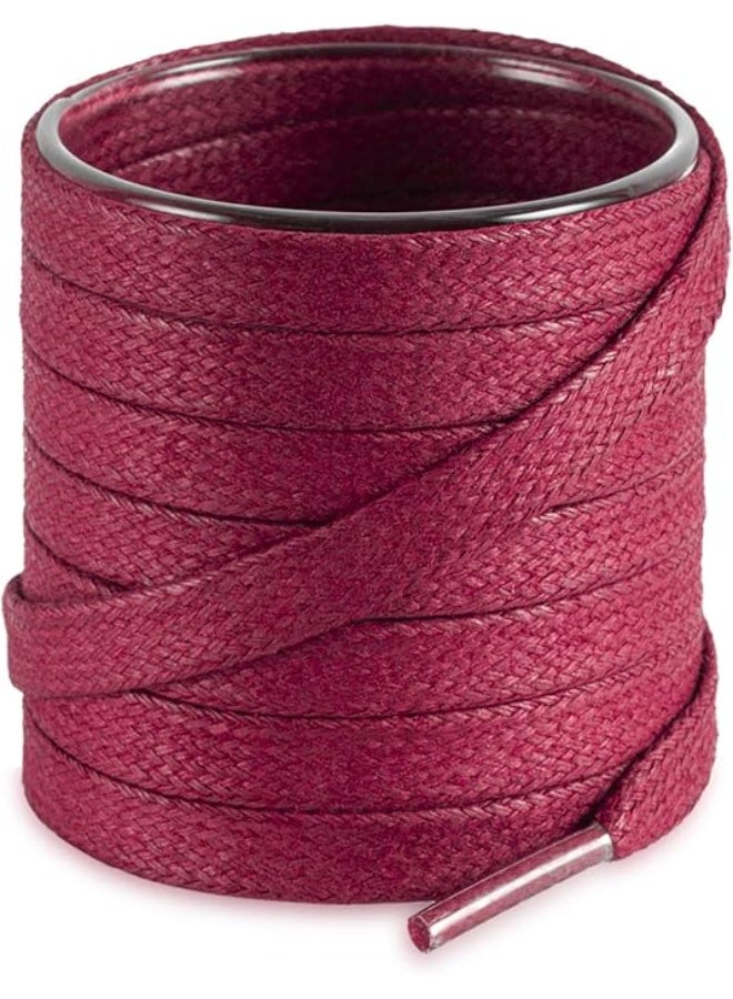 اربطة احذية مسطحة من القطن المشمع للاحذية الطويلة والاحذية الرياضية للرجال والنساء - والأحذية ذات الرقبة الطويلة والفساتين - متوفرة زوجان باطوال وألوان متعددة - Image 1